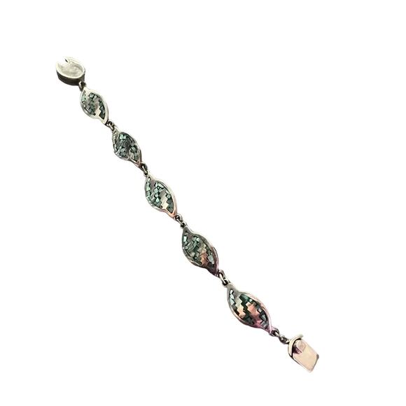 Taxco Mexico 925 Sterling Silver Turquoise inlay Bracelet - Picture 2 of 8